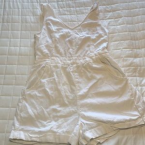 american eagle white romper
